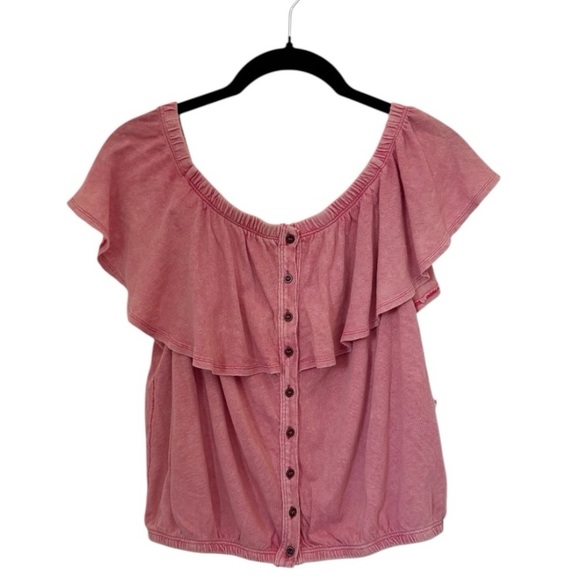 FREE PEOPLE “Love Letter Tube” off shoulder, coral - Picture 2 of 9